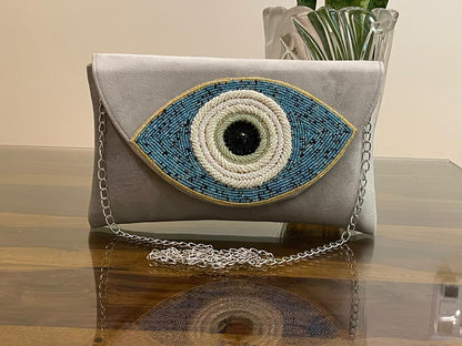 EVIL EYE FLAP BAG