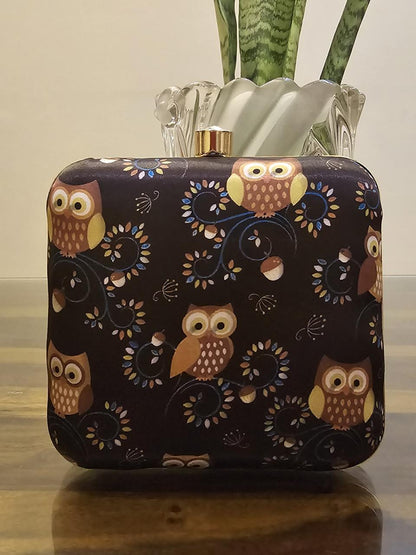 OWL CLUTCH WITH CHAIN SLING